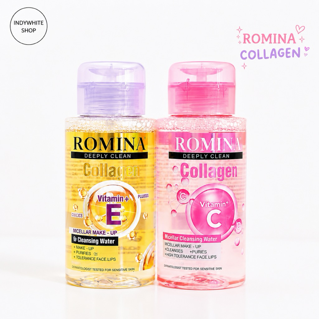คลีนซิ่งโรมิน่าคอลลาเจน สีชมพู และ สีทอง 𝐑𝐨𝐦𝐢𝐧𝐚 𝐍𝐞𝐰 𝐏𝐚𝐜𝐤𝐚𝐠𝐞