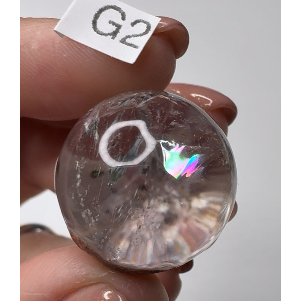 Garden Quartz Sphere(แก้วโป่งข่าม หรือ หินโลโดไลท์)​(ได้ชิ้นในโพส)​