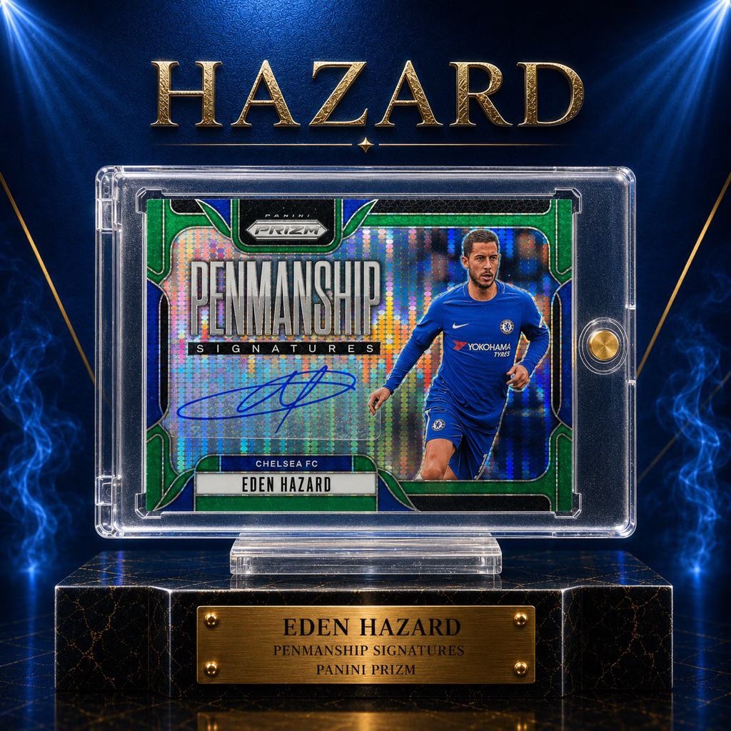 การ์ดลายเซ็นนักฟุตบอล Eden Hazard Panini Prizm Penmanship Signatures Chelsea FC