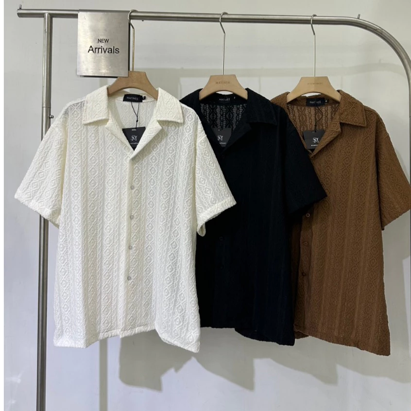 รวมเชิ้ตลายริ้วผู้ชาย สไตล์เกาหลี เสื้อเชิ้ตแขนสั้นลายริ้วสุดเท่ งานคอลใหม่มาแรง