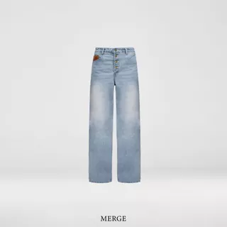 Merge Official - Baggy Button Jeans (พร้อมส่ง)