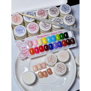 พร้อมส่ง🤎🤍 RongyuebearXSogood Nails สีเพ้นท์หน้าการ์ตูน | Painting colors Cartoon Skins ✨ เซท 6 สี