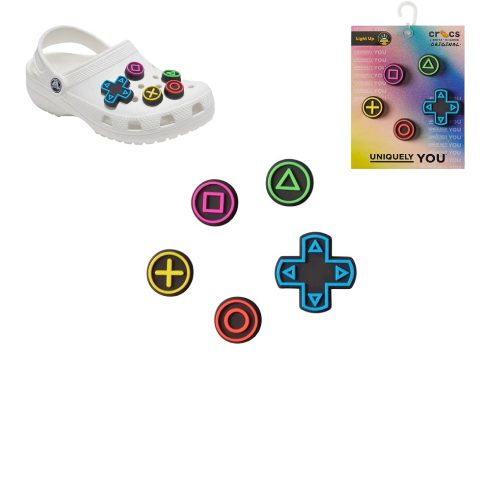 Jibbitz ตัวติดรองเท้า มีไฟกะพริบ สัญลักษณ์จอยเกมส์ ของแท้ ร้านคนไทย
