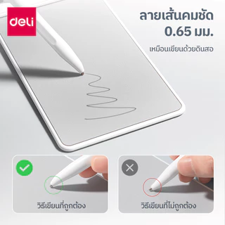 Deli ไวท์บอร์ด ไวท์บอร์ดแม่เหล็กพกพา ลายแมว/ยูนิคอร์น/คาปิบาร่า เส้นคมชัด Magic Whiteboard