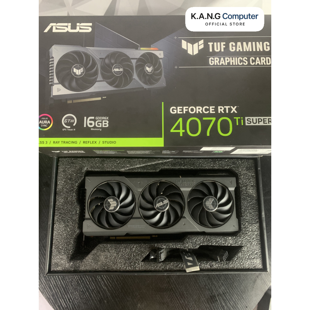 การ์ดจอ RTX 4070ti Super ASUS TUF Gaming OC 16GB มือสอง สภาพสวย ทดสอบแล้ว ประกันร้าน ส่งไว
