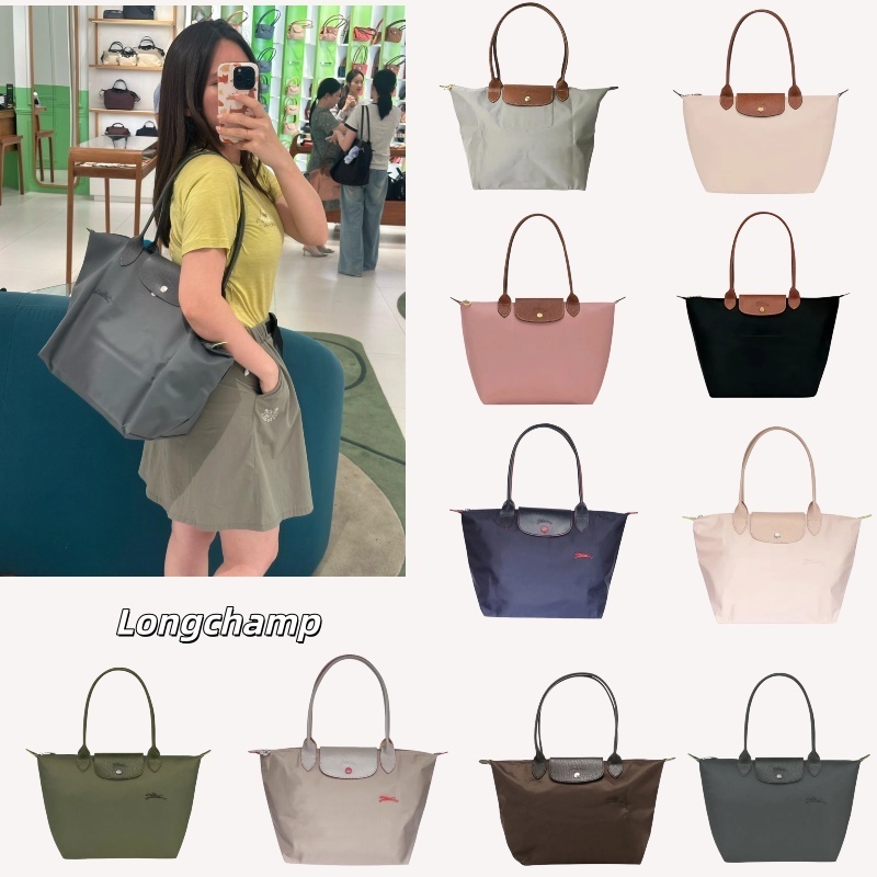 แท้ 💯% Longchamp (M/L) หูยาว Le Pliage Original Tote Bag กระเป๋าโท้ตใส่ของได้เยอะ กระเป๋าสะพายข้าง