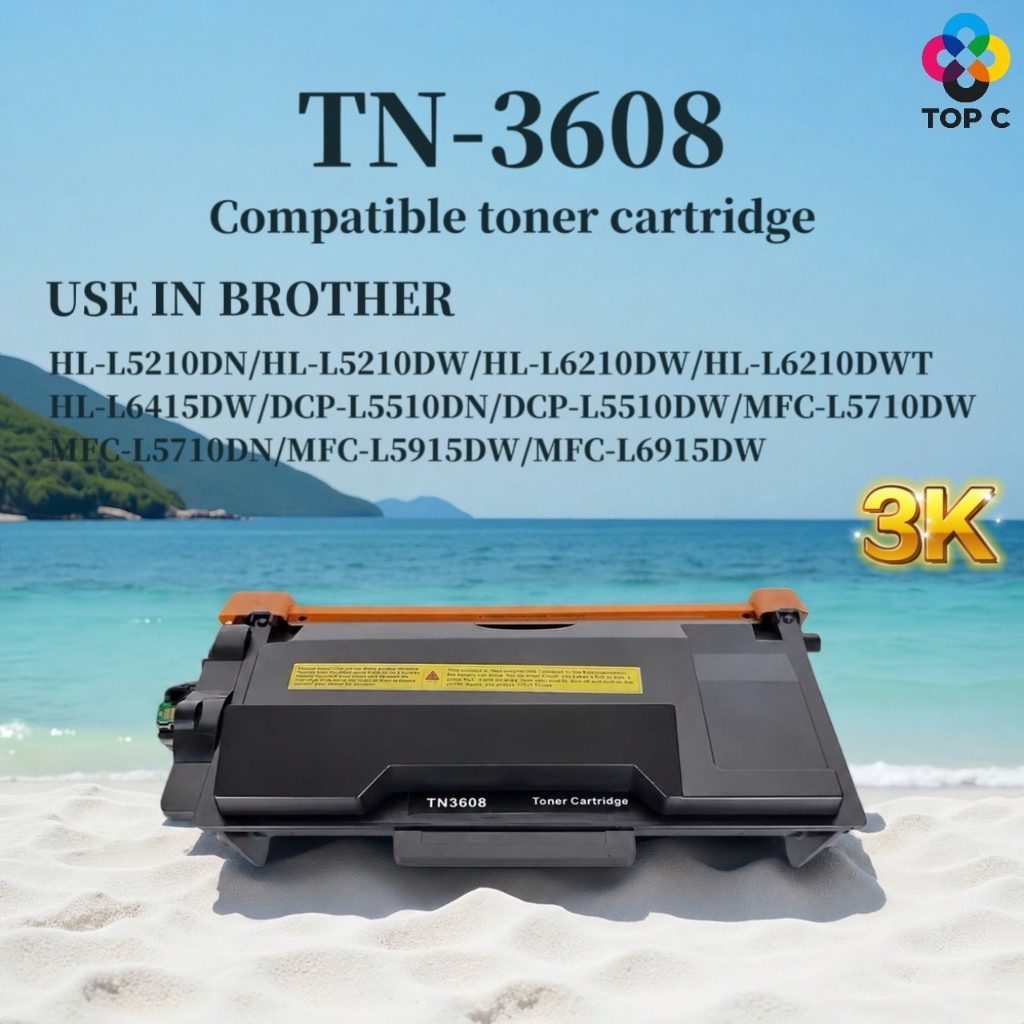หมึกเทียบเท่า TN-3608/3608/tn3608 For Brother HL-L5210DN/HL-L5210DW/HL-L6210DW/HL-L6415DW