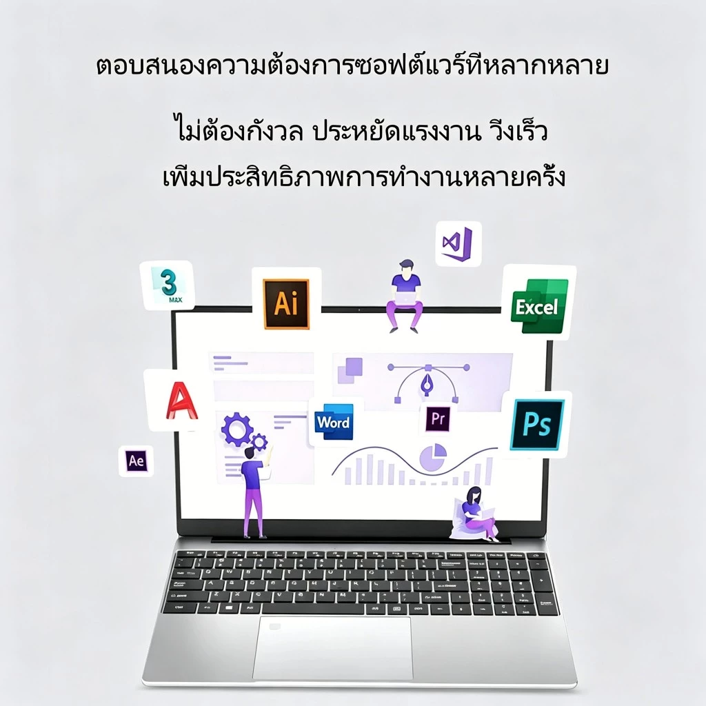 NEW  X15 Pro โน๊ตบุ๊ค หน้าจอ15.6 นิ้ว RAM16GB SSD 512GB Windows 11 Intel @2.0GHz ประกัน 1ปี พร้อมส่ง thumbnail 4