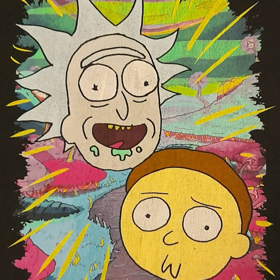 เสื้อยืดมือสอง - Size –L Rick and Morty Adult Swim
