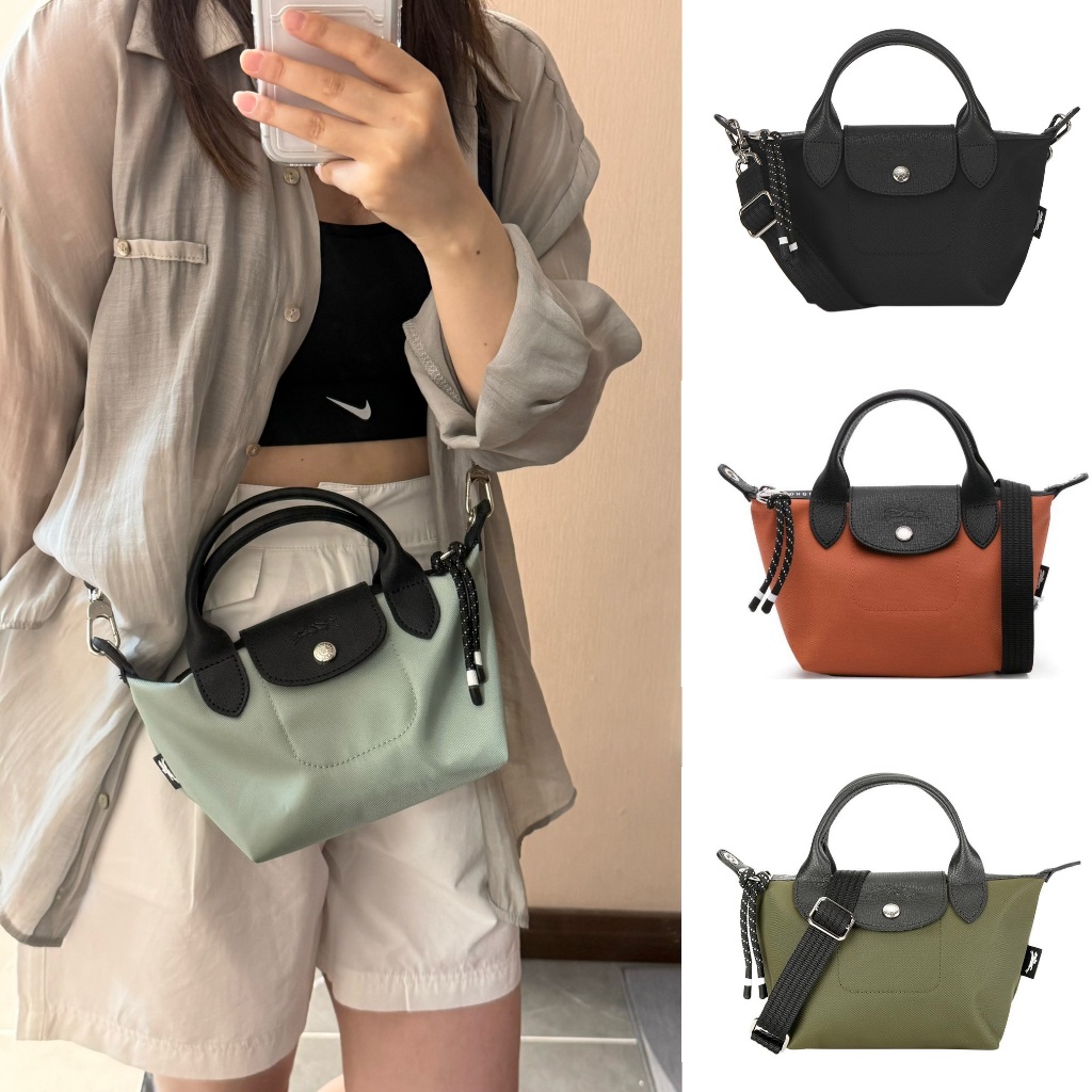 ของแท้ % Longchamp Le Pliage Energ Shoulder Bag มีให้เลือกหลายสี กระเป๋าสะพายข้างที่ปิดด้วยซิป
