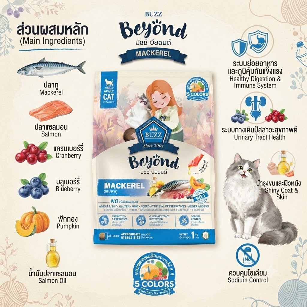 อาหารแมว Buzz Beyond ขนาด 1 kg. Gluten-Free รูปที่ 4