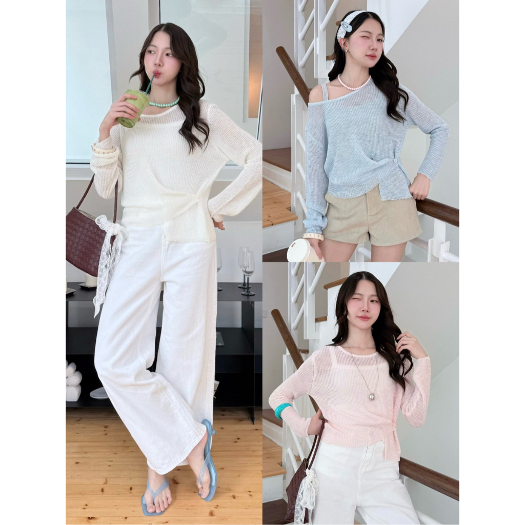 88story.th - พร้อมส่ง Bloom top เสื้อแขนยาวกระดุมข้างสามารถแกะออกได้