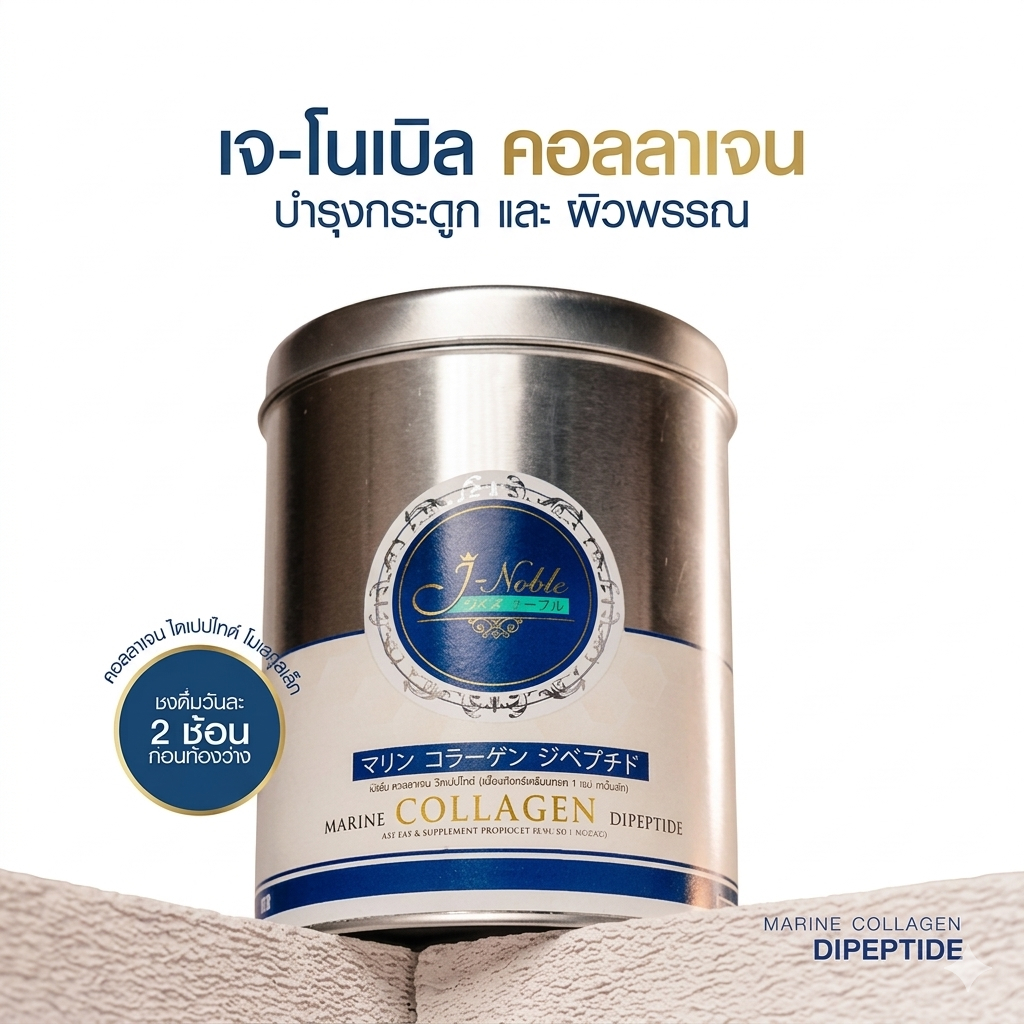 500กรัม 1กระป๋อง J-Noble Collagen คอลลาเจน ไดเปปไทด์