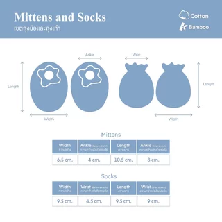 Baby and Co. Bamboo Mittens and Socks เซตถุงมือ-ถุงเท้า ใยไผ่