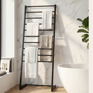 Sexy Mama 10 ช่อง ราวตากผ้าขนหนูตัว ราวตากผ้า ราวตากผ้าเช็ดตัว ราวแขวนผ้าเช็ดตัว drying rack ประกอบง่าย เคลื่อนย้