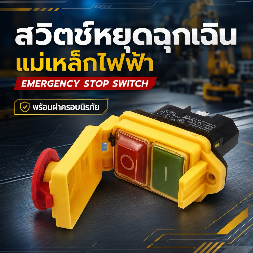สวิตช์หยุดฉุกเฉินแม่เหล็กไฟฟ้า (Emergency)