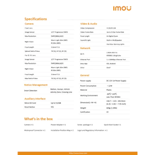 [ของแท้ประกันศูนย์] IMOU Ranger Dual กล้องวงจรปิด Wi-Fi ภายนอก(10MP) รุ่น IPC-S7XEP-10M0WED มีไมค์ พูดคุยได้ ประกัน 2 ปี