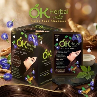 OK Herbal โอเค เฮอเบิล แชมพูปิดผมขาว [1 กล่อง/12 ซอง]