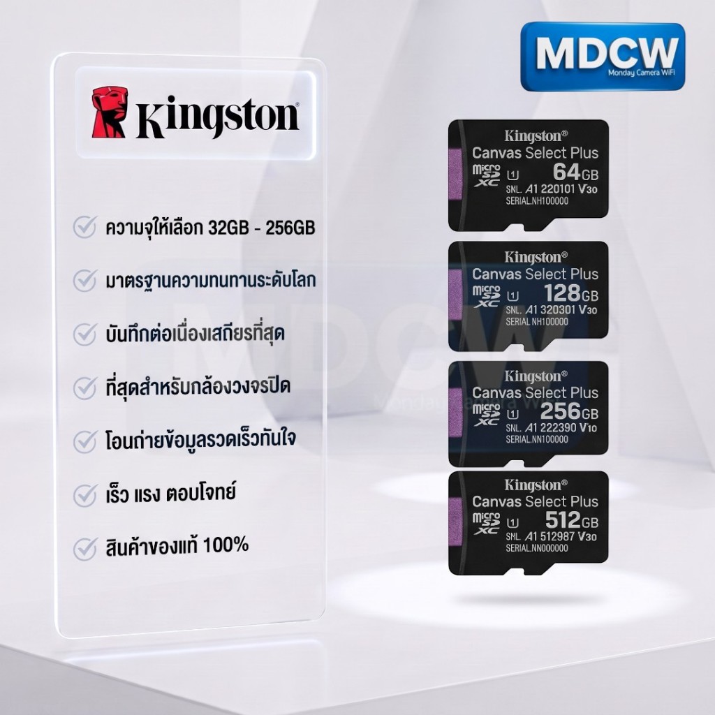 MicroSD Canvas Select Plus by Kingston 64GB100MB/s
