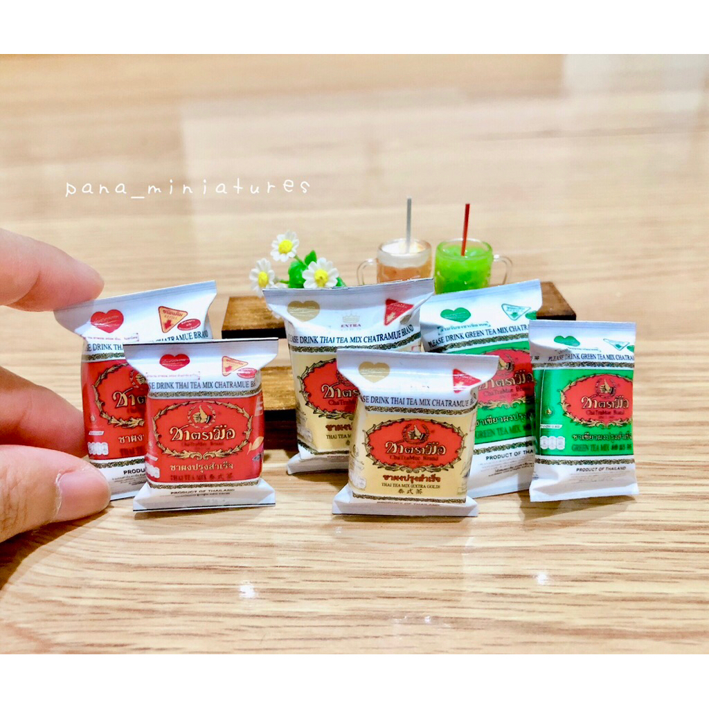 โมเดลกระดาษ ถุงชาตรามือจิ๋ว มี 2 ขนาด ราคา/ชิ้น
