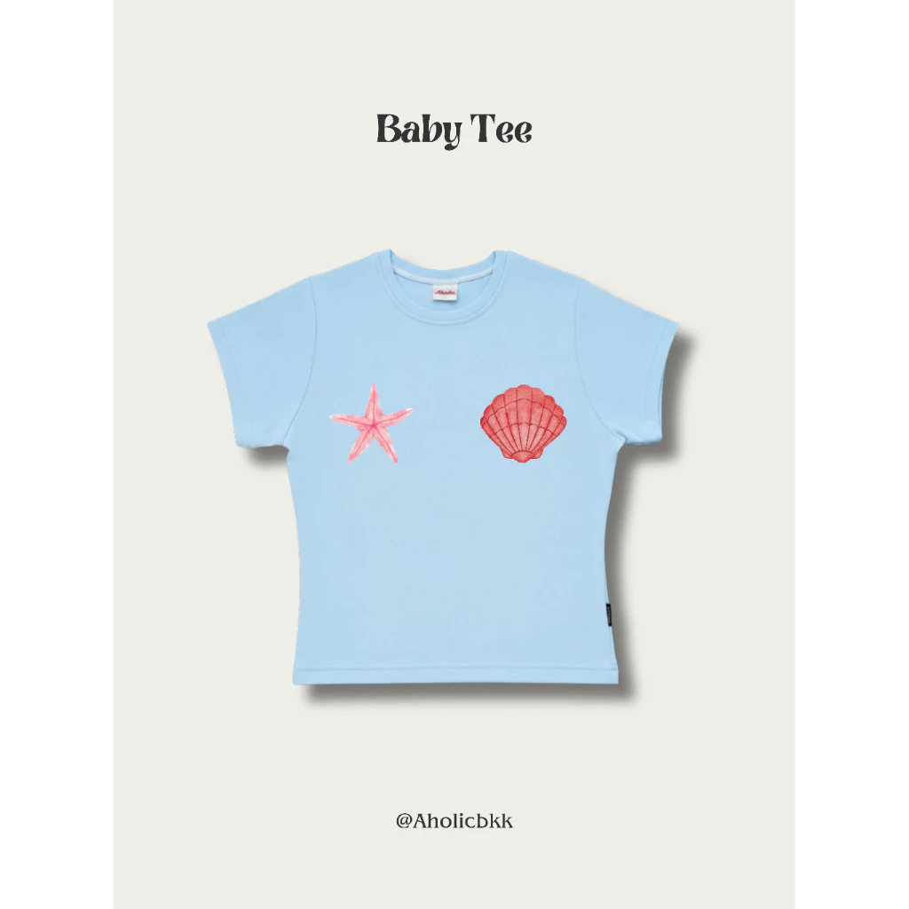AHOLICBKK | เสื้อทรง BABY TEE THE SEA