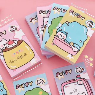<พร้อมส่ง> โน๊ตกาว กระดาษ มีกาว ลายการ์ตูน 👧🏼🐰🐱 50-80 แผ่น Cartoon Note Pad เล็ก/ใหญ่ กระดาษจด เมมโม โน๊ต