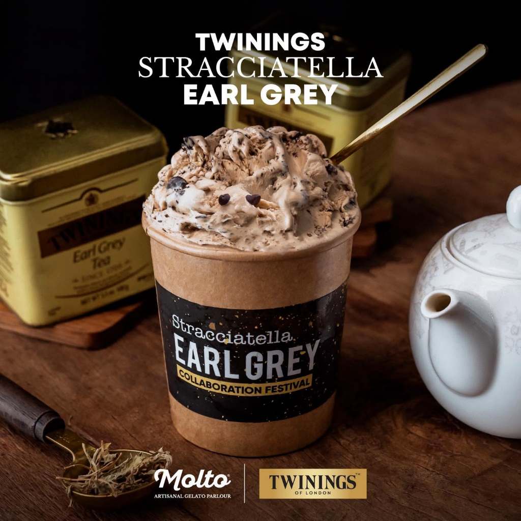 Molto ไอศกรีม รสชาเอิร์ลเกรย์ 16 ออนซ์ - Molto Premium Gelato - Ice cream Stracciatella Earl Grey 16