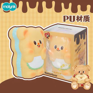 ❤️ใช้โค๊ดลด❤️ พร้อมส่ง 🇹🇭 Squishy สกุ๊ชชี่ หมีเนย Molynk 1 ชิ้น เลือกสี