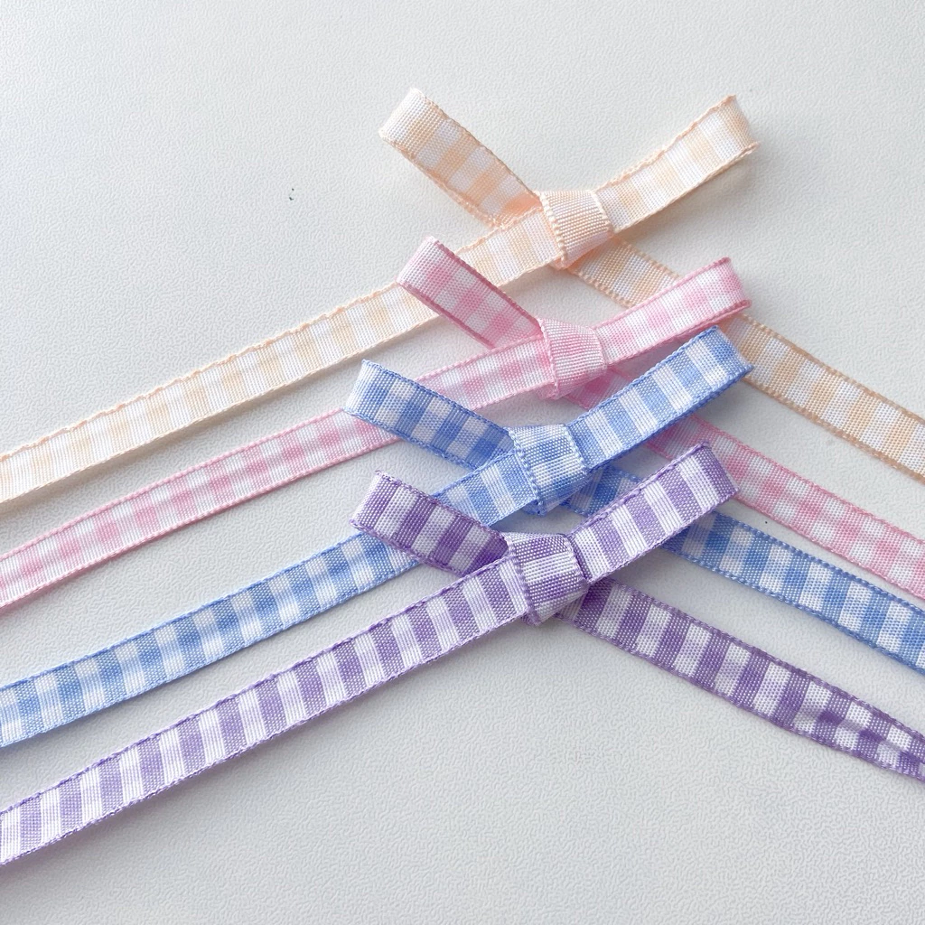 ♡ พร้อมส่ง | (5 หลา) Pastel Scott Ribbon โบว์ ริบบิ้น สก็อต พาสเทล ขนาด 7 mm / 0.7 cm