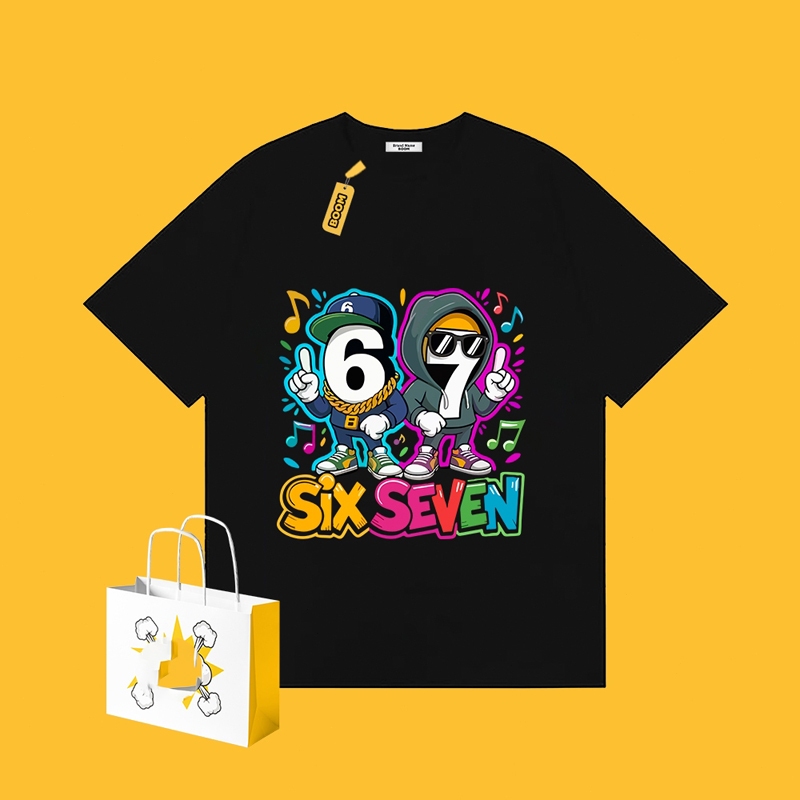 เสื้อยืดคอกลม 67ลายแฟชั่นทันสมัย ระบายอากาศดี ใส่ได้ทั้งชายและหญิง 7.22
