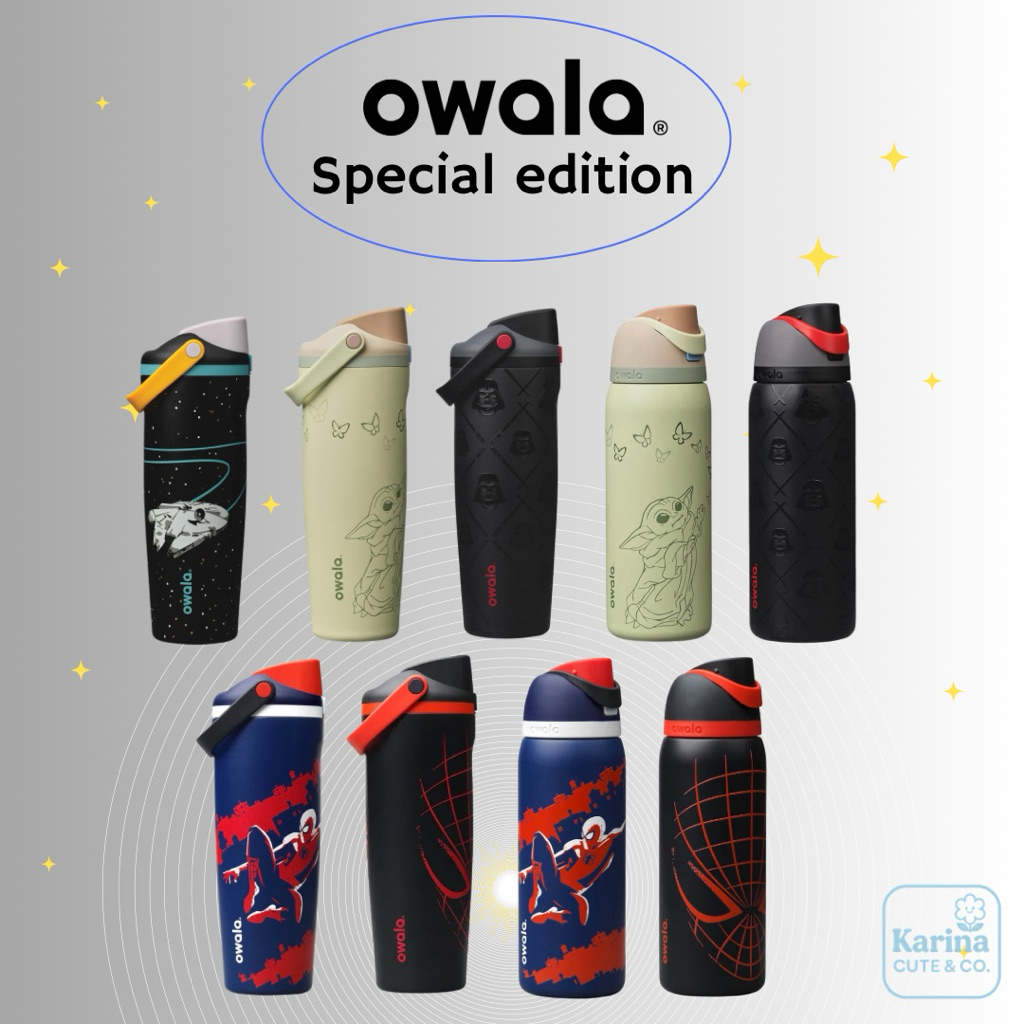 [พรีออเดอร์จากอเมริกา 10 วัน🇺🇸] ของแท้ 100% Owala Freesip Sway Star Wars 🚀 กระบอกน้ำเก็บความเย็นดีไซน์สวยจากอเมริกา 💖💖💖💖