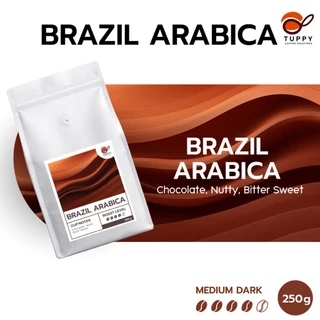 TUPPY COFFEE : เมล็ดกาแฟคั่ว BRAZIL ARABICA Medium-Dark Roast