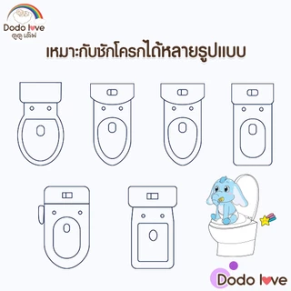 ฝารองนั่ง DODOLOVE ฝารองชักโครกเด็ก ปลอดภัยด้วยขอบยางชนิดพิเศษ รับน้ำหนักได้ถึง 50 kg.