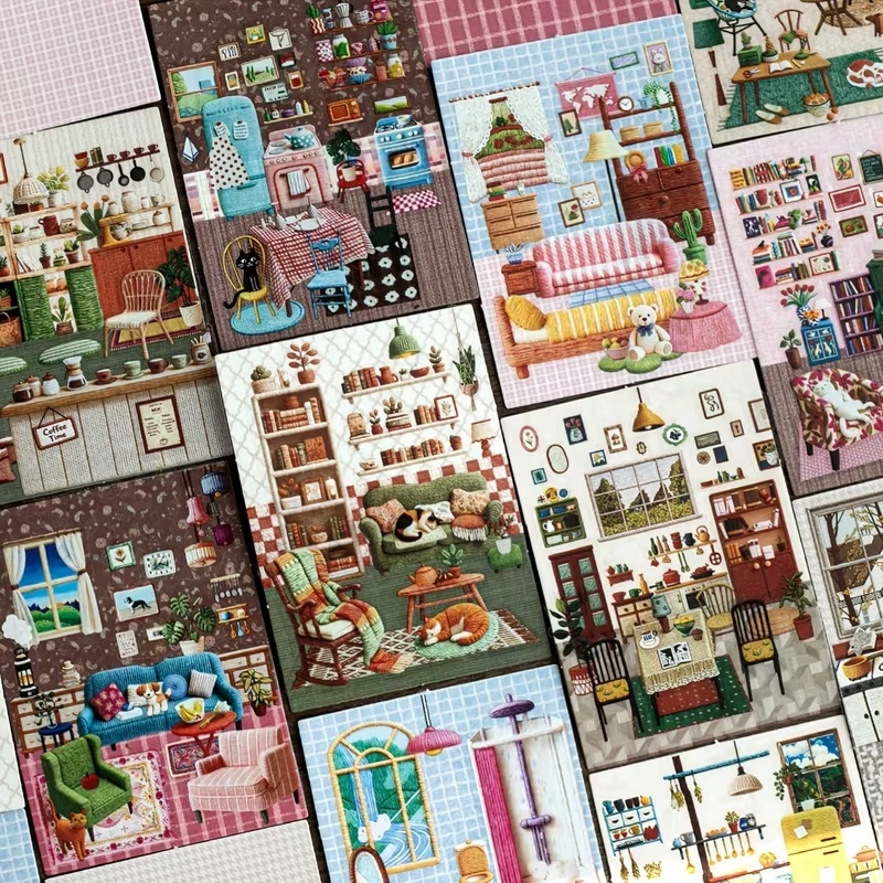 สติ๊กเกอร์ 3D Sticker Scene [ชุด My Room Series] DIY ฉากสติ๊กเกอร์ภูมิทัศน์กันน้ำ Journal Scrapbooking