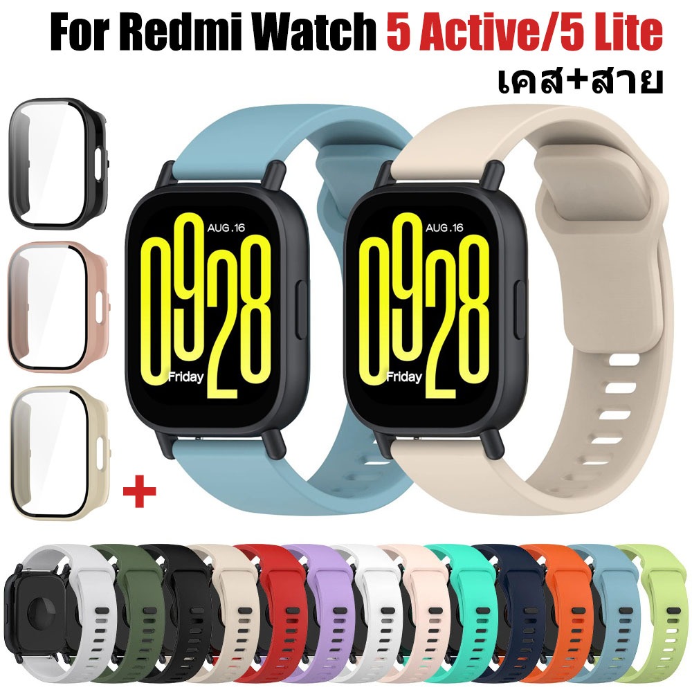 【เคส+สาย】สําหรับ Xiaomi Redmi Watch 5 Active นาฬิกา สาย สำรอง สายซิลิโคน mi watch 5active เคส Redmi watch 5 Lite