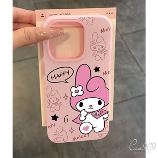 เคสไอโฟน 15 สำหรับ IPhone 16 13 12 11 Pro Max 16 15 7 8 Plus XS X XR Max ผ้าพันคอลายเมโลดี้โบว์หัวใจสุดน่ารักแบบใหม่2in1