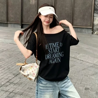 ✨จัดส่งภายใน 24 ชั่วโมง|เสื้อยืดสายเดี่ยว | ลายตัวอักษร | สไตล์วินเทจ | แฟชั่นสตรีท | ยอดนิยม