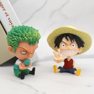 Luffy ตุ๊กตาฟิกเกอร์ Zoro Sanji ขนาดเล็ก 8-10 ซม. ของเล่นสําหรับเด็ก