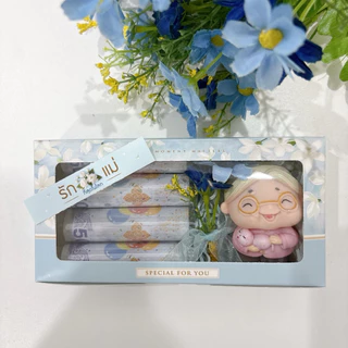 ของขวัญ“วันแม่” กล่องใส่ธนบัตรเอง 4ใบ พร้อมตุ๊กตา ขนาดกล่อง7.7x15cm