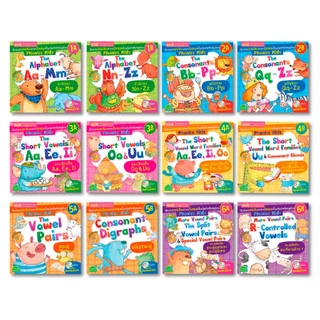 Boxset ชุด Phonics Kids โฟนิกส์ 12 เล่ม ชุดฝึกอ่านออกเสียงภาษาอังกฤษเบื้องต้นสำหรับหนูน้อย ได้ครบชุด
