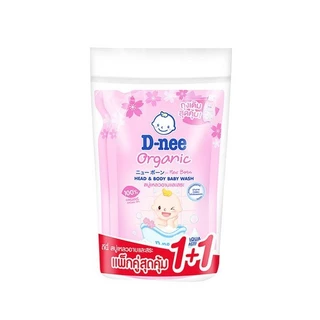 D-nee ดีนี่ออร์แกนิค สบู่เหลวอาบและสระ ถุงเติมขนาด 350 มล แพ็ค 2 ถุง