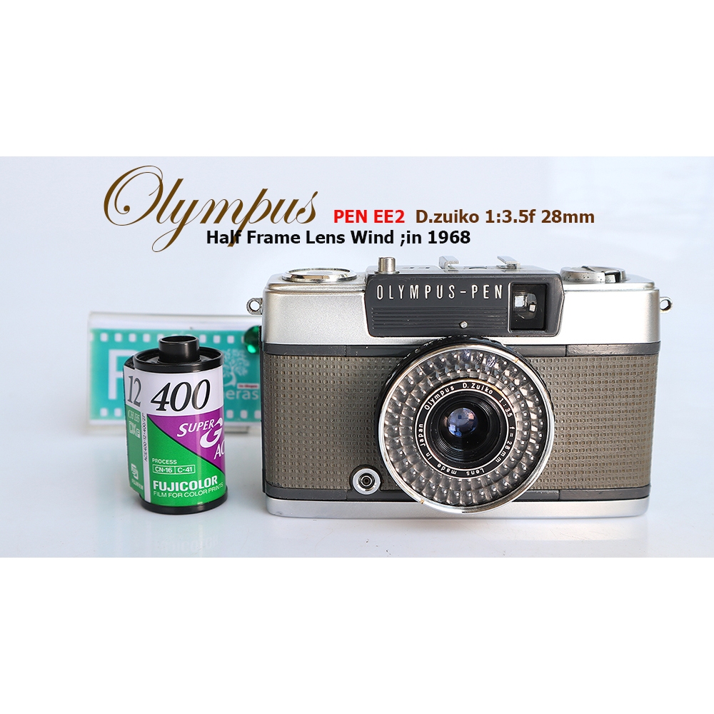 Olympus PEN EE-2 กล้องฟิล์มโอลิมปัส รุ่นPEN-EE-2 ปี1968 พร้อมเลนส์ D-Zuiko 28mm. F1:3.5 (SN-3503589)