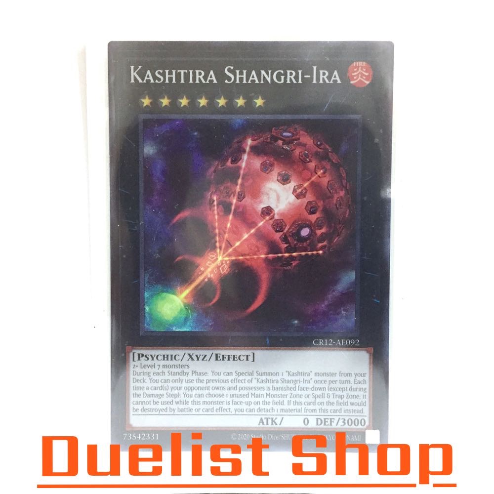 Kashtira Shangri-Ira (SR) Monster Fire Rank7 [Psychic/Xyz/Effect] ชุด CR12-AE092 การ์ดยูกิโอ (Yu-Gi-