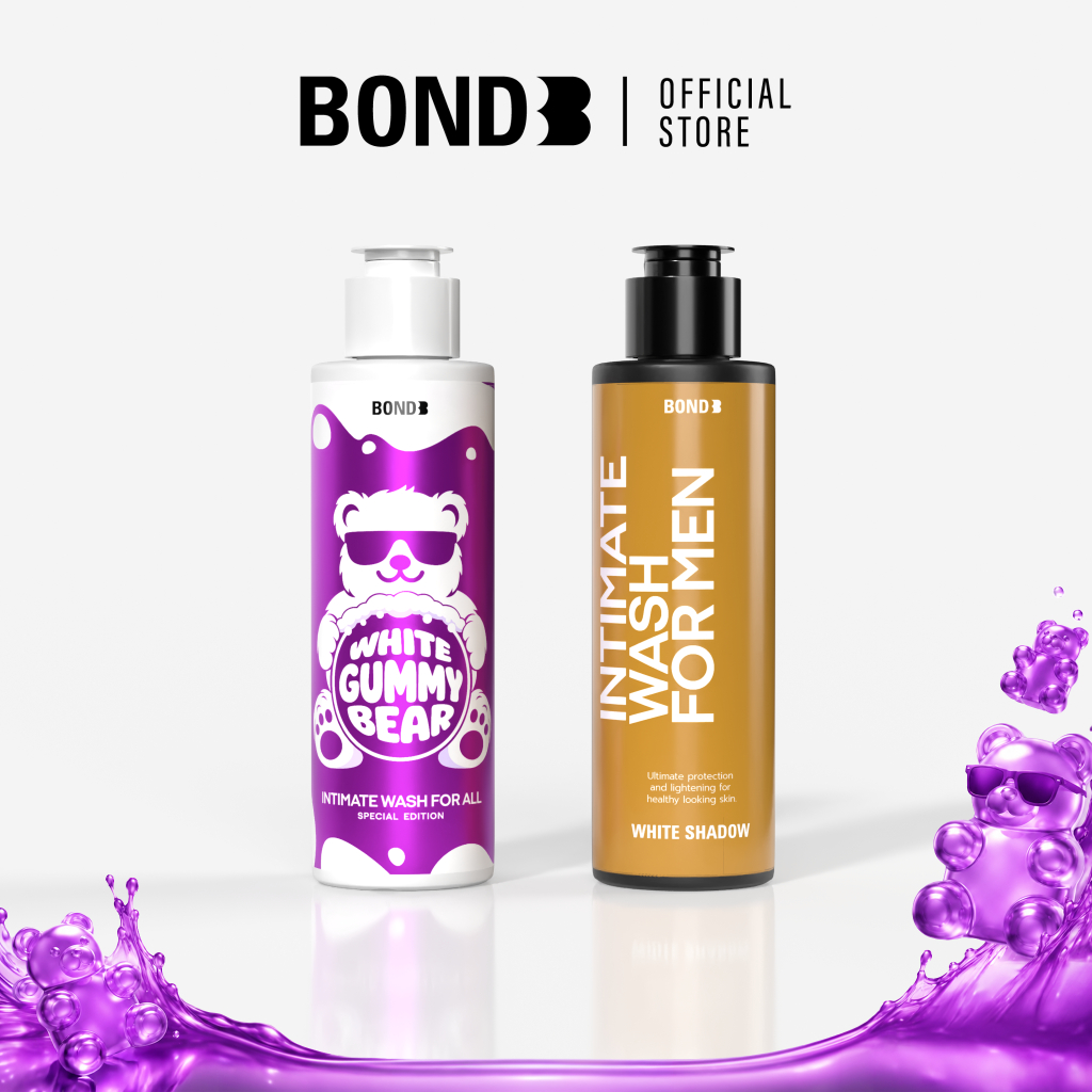 [Gummy Set] BOND Intimate Wash White Gummy Bear 130 ml + BOND Men's Intimate Wash White Shadow 130 ml. (สูตรบำรุง)
