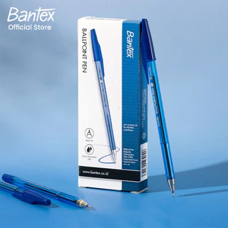 Bantex ปากกาหมึกน้ำเงิน ปากกาลูกลื่น ขนาด 0.5 มม.บรรจุ12/ด้าม เขียนลื่น เส้นชัด Pen