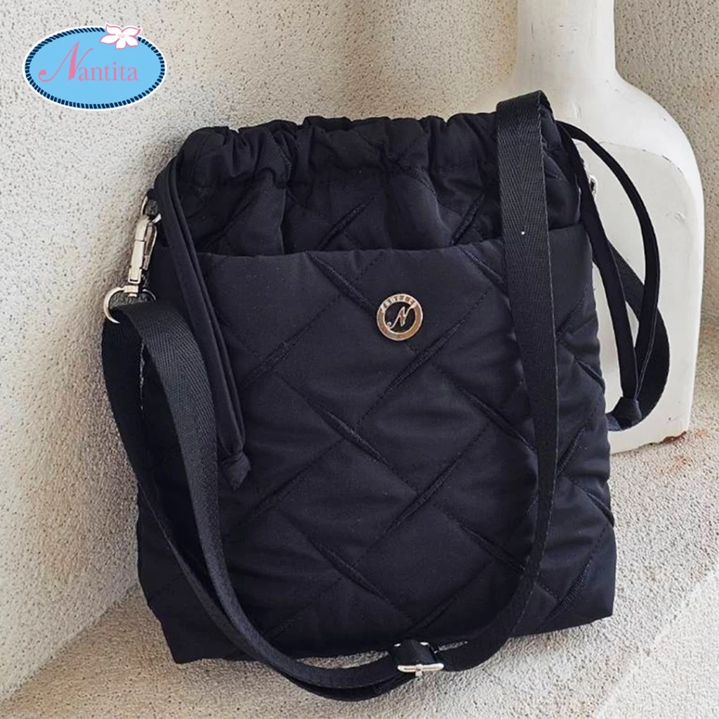 Nantita Diamond Mini Bucket Bag กระเป๋าถุงปากรูด พร้อมสายคอสบอดี้ DA002
