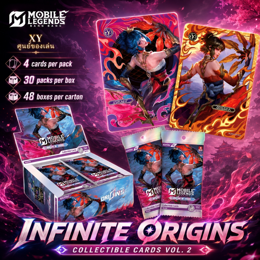 【No filtering at all】Mobile Legend KAYOU Official Genuine  Infinite Origins Vol. 2 Collectible Cards