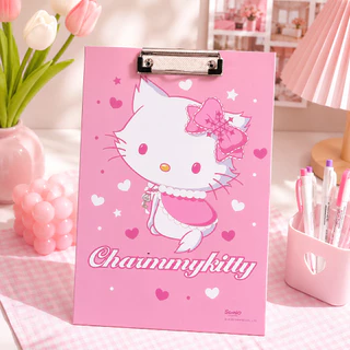 MOMOMARTคลิปบอร์ด ลาย Charmmy Kitty ลิขสิทธิ์แท้ Sanrio กระดาษรองเขียน Clip Board A4 มี 3 ลายให้เลือก