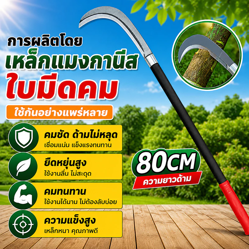 💥ของแท้💥เคียวเหล็กแมงกานีส ของแท้ เคียวแมงกานีส เคียวเกี่ยวหญ้า เคียวเกี่ยวข้าว มีดดายหญ้า มีดขอ มีดตัดกล้วย พร้อมส่ง