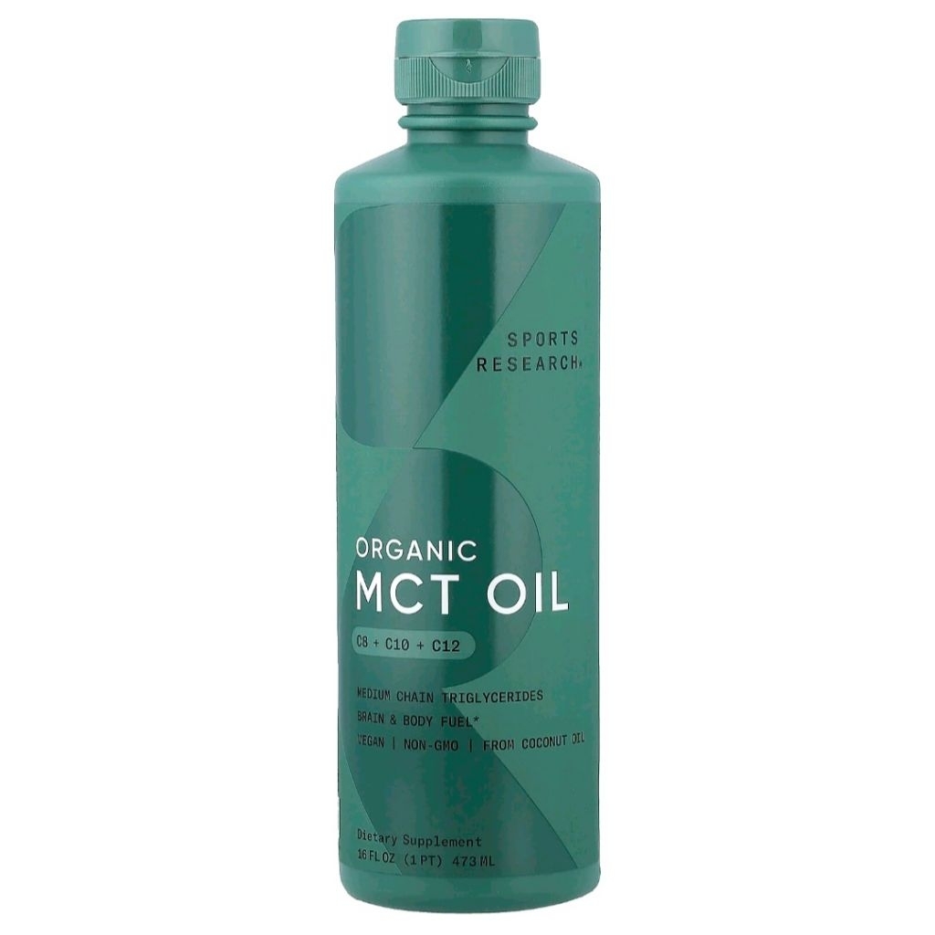 Sports Research, Organic MCT Oil, C8 + C10 + C12, 16 fl oz (473 ml)